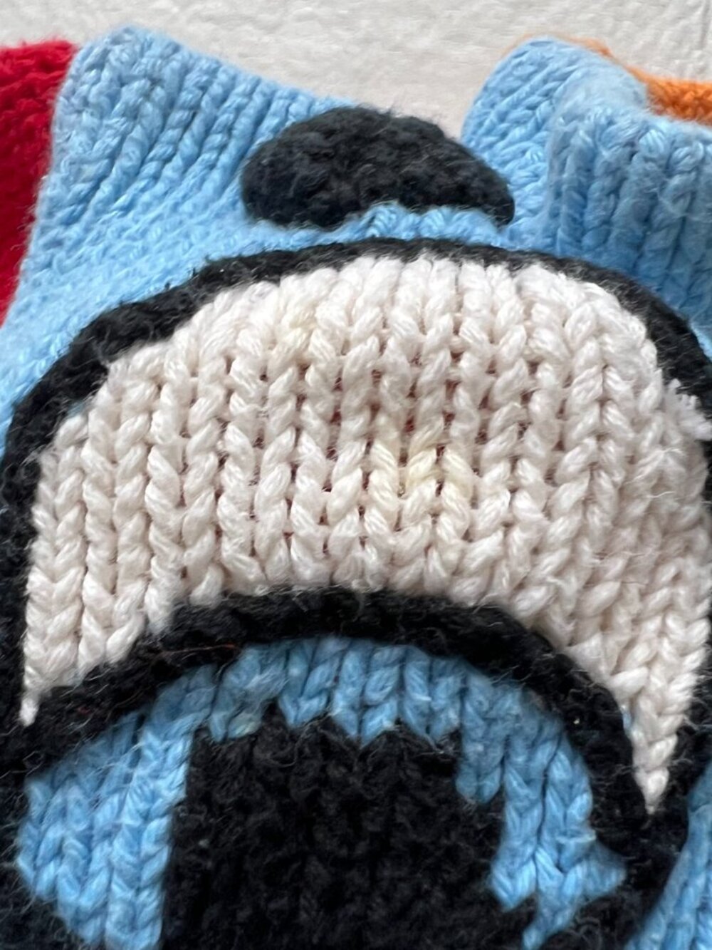 Peruvian Trading jacket cardigan sweater knit color block happy face baby zip up - Picture 4 of 8